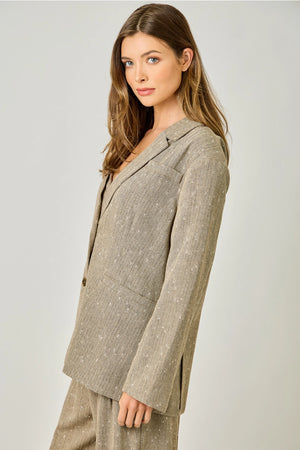 Sparklett Oversized Blazer in Sand - Mystree