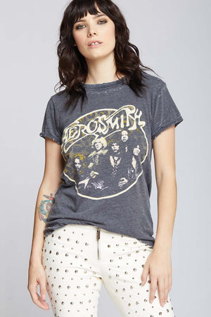 Aerosmith Back in the Saddle Tee in Black - Recycled Karma