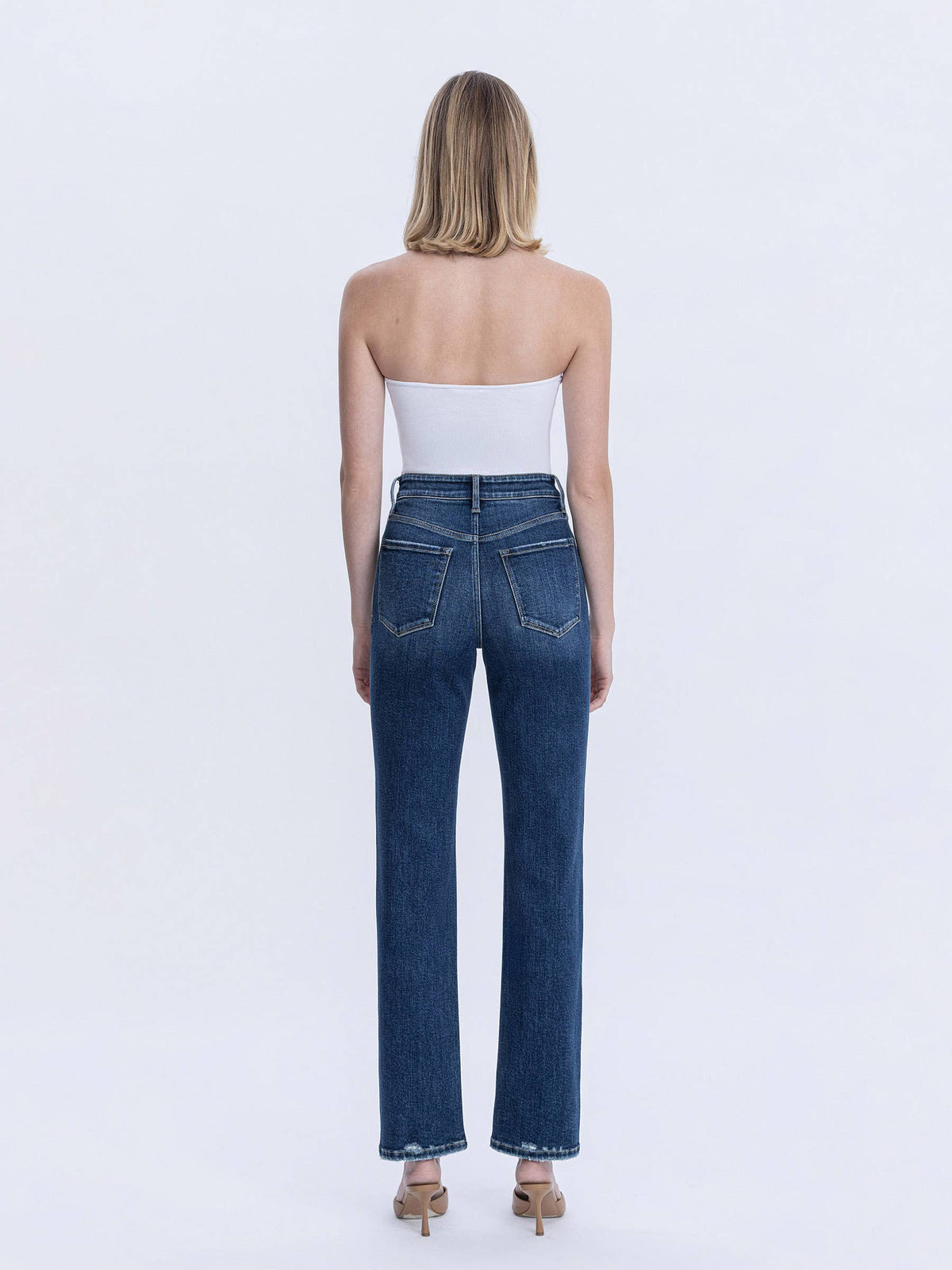High Rise Full Length Straight leg jean-Vervet T7012