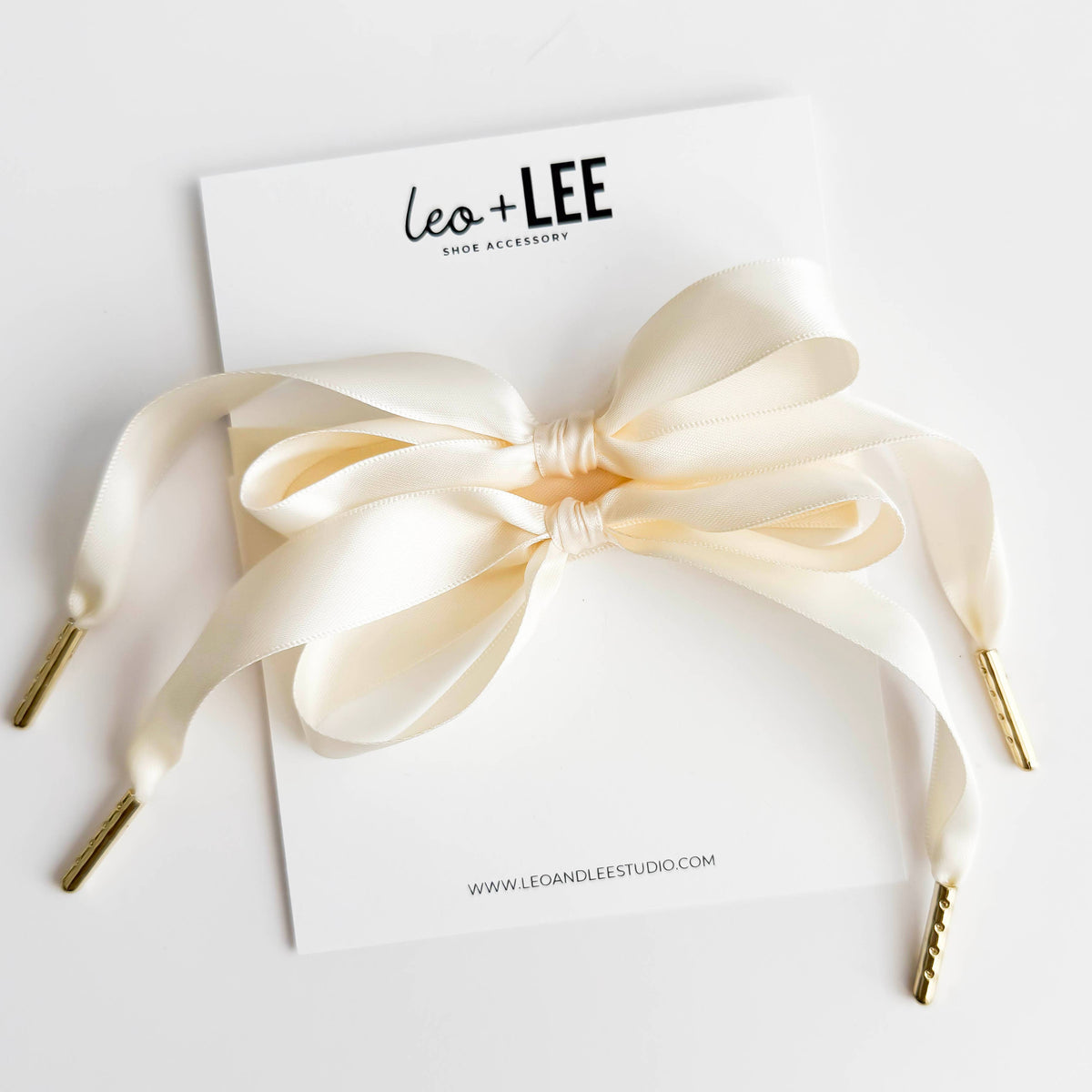 Leo & Lee Studio - Satin Sneaker Laces with Gold Aglets – Luxe Shoe Accessory