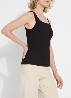 Avril Sculpting Tank in Black - Lysse