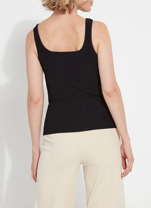 Avril Sculpting Tank in Black - Lysse