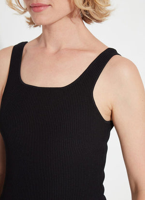 Avril Sculpting Tank in Black - Lysse