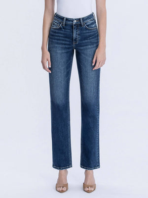 High Rise Full Length Straight leg jean-Vervet T7012