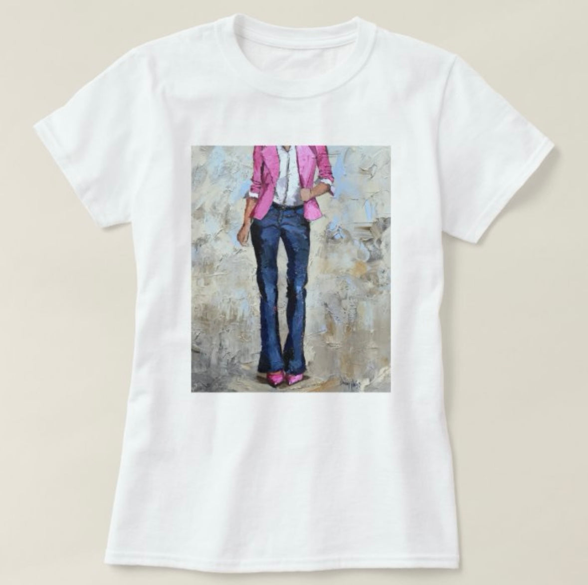 Donna j. West Pink Blazer T-shirt