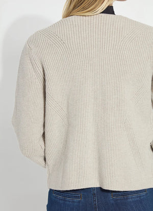 Ravenna peplum knitted cardigan-Lysse 3958