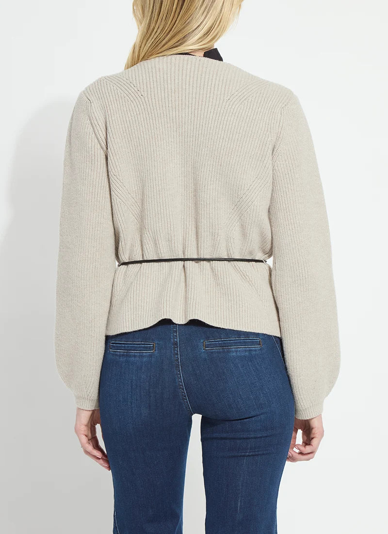 Ravenna peplum knitted cardigan-Lysse 3958