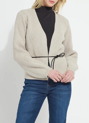 Ravenna peplum knitted cardigan-Lysse 3958