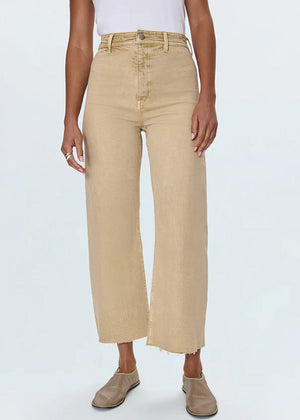 Penny Crop High Rise Wide Leg in Sand Dollar - Pistola Denim
