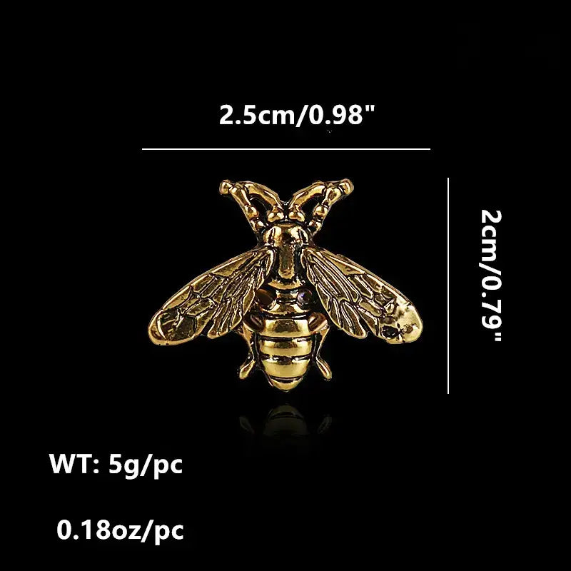 Retro Golden Bee Brooch -Magnifique Hearts