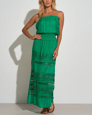 Elan Green Strapless Dress