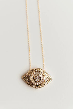 CZ evil eye ncklac IRIS
