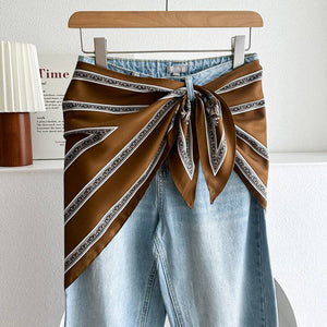 Minimalist Waist Belt Silk Scarf-Dipped  MK2BLW6W6NSI70