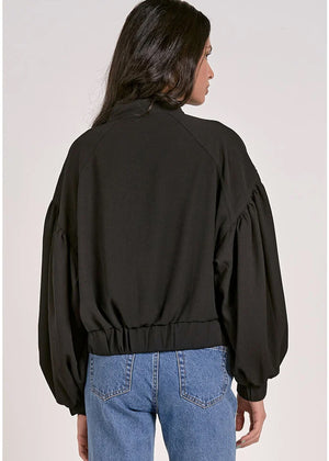Bomber Jacket in Black - Elan
