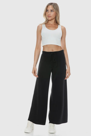 Raw edge wide leg pant-P29-KB02