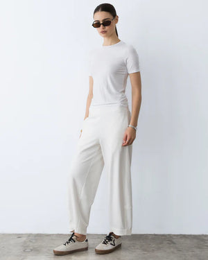 Ponte Barrel Pant off white-Ripley Rader