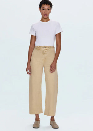 Penny Crop High Rise Wide Leg in Sand Dollar - Pistola Denim