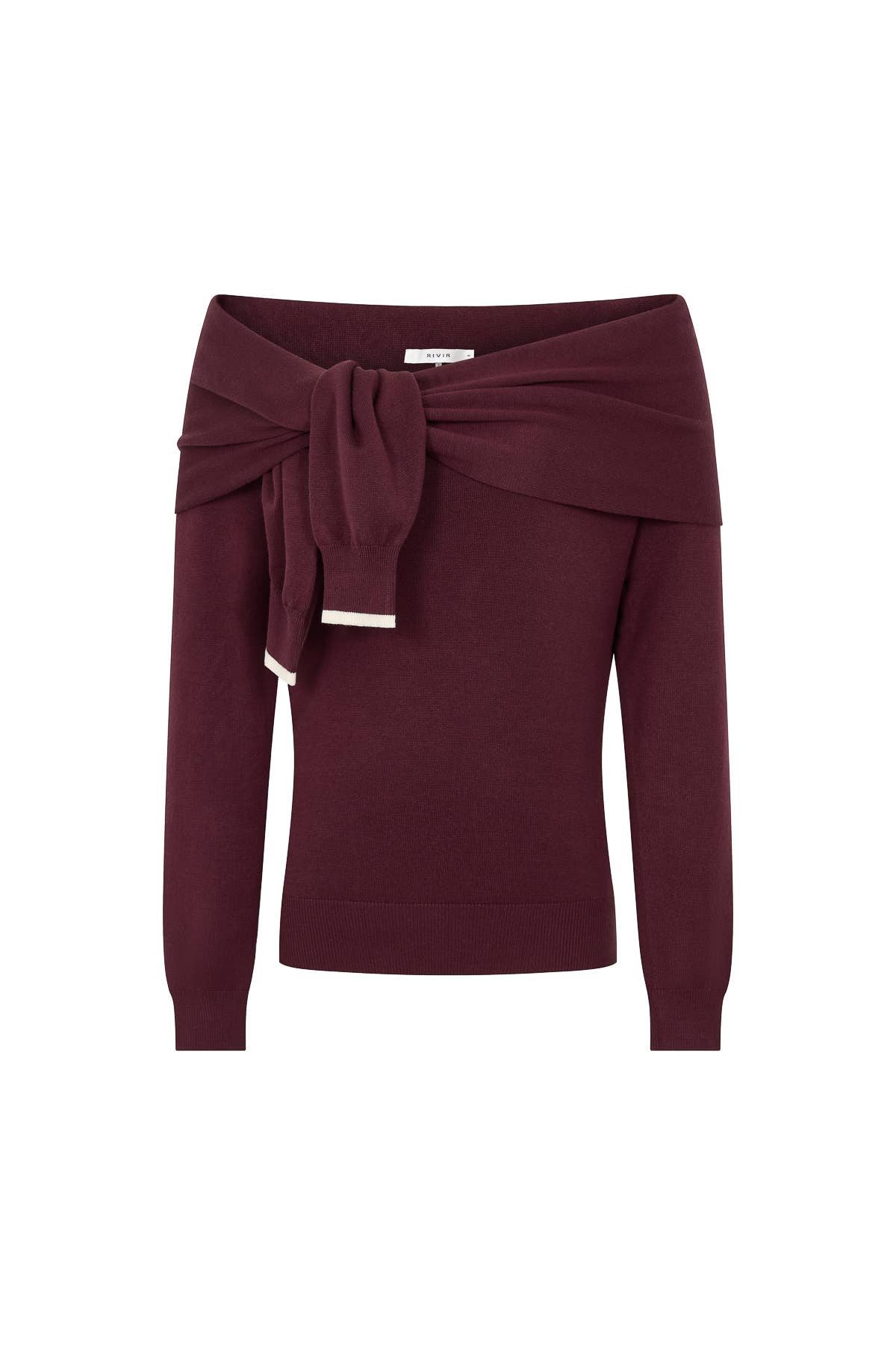 Long Sleeve Front Tie sweater-Rivir Tl177