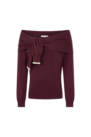 Long Sleeve Front Tie sweater-Rivir Tl177