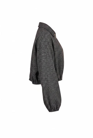 Draped Twill Jacket-RIVIR JI080