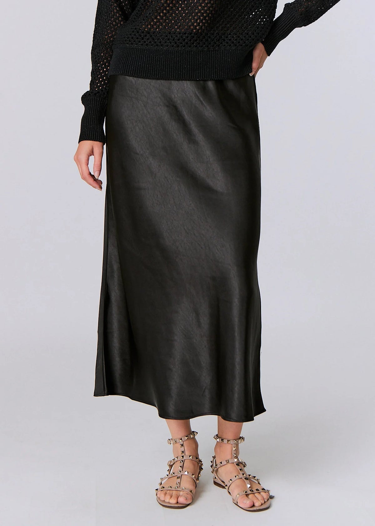 Satin Skirt in Black - J Society