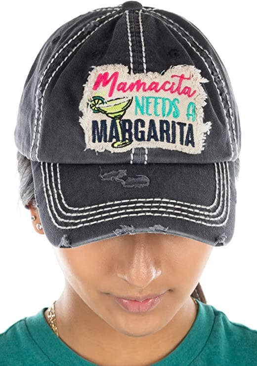 Vintage Patch Hat Mamacita needs a Margarita -Funky Junque