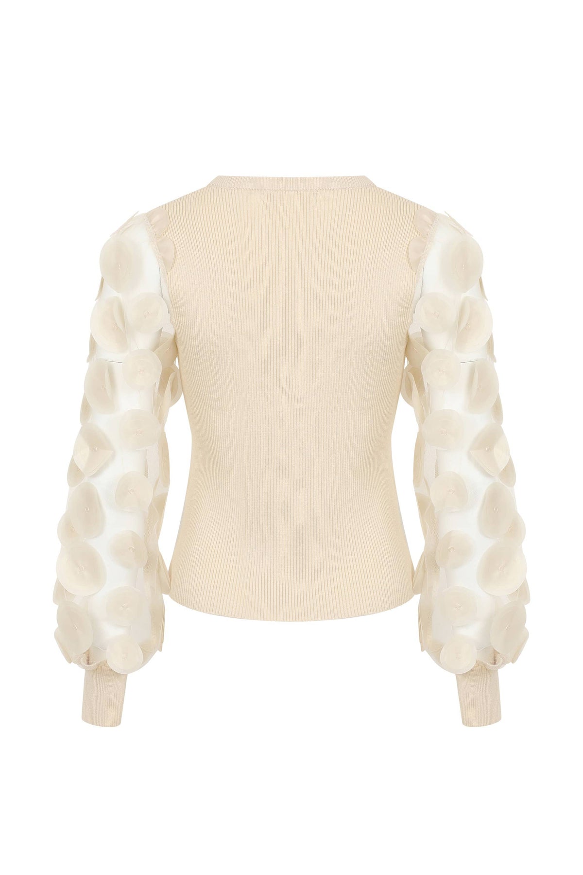 Long Sleeve Top with Mesh Detail-RIVIR AK568T