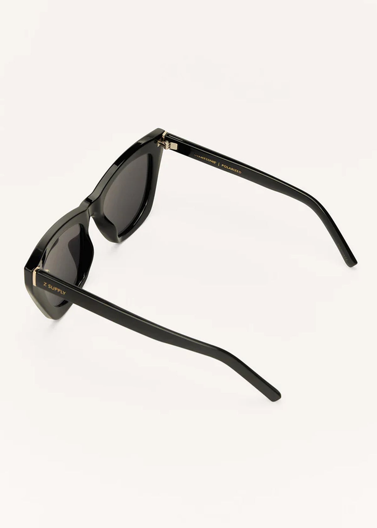 Undercover Polarized Sunglasses in Polished Black - Z Supply