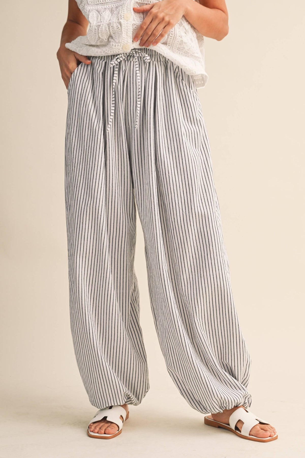 Striped Balloon Pant-Klesis  IP1494