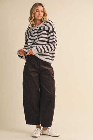 STRIPED SWEATER WITH SCARF SET-  Klesis - IT4895