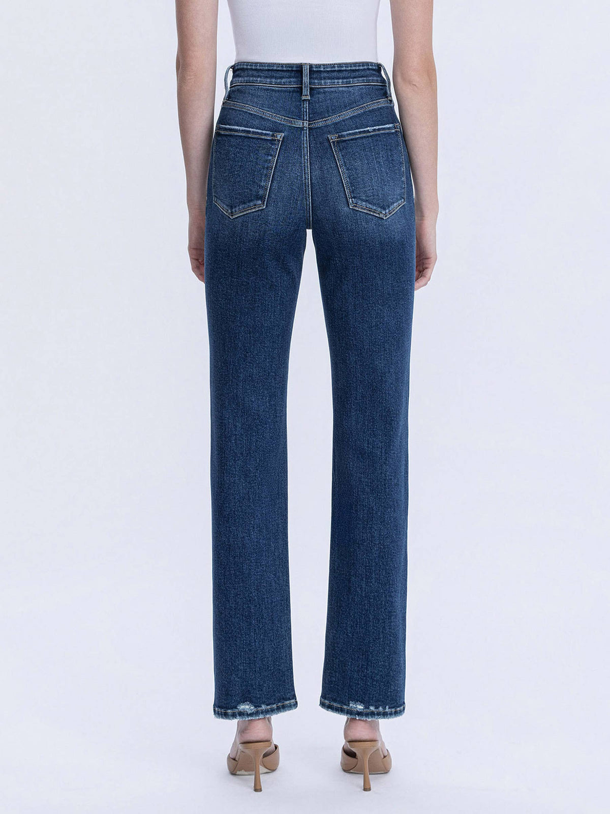 High Rise Full Length Straight leg jean-Vervet T7012
