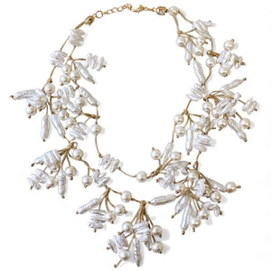 Coastal Lariat Pearl Necklace -Bijoux Envie