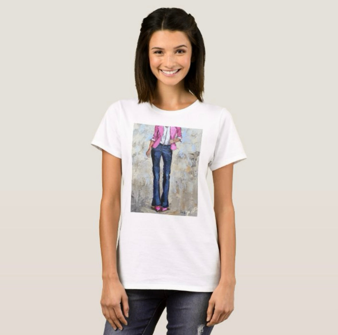 Donna j. West Pink Blazer T-shirt