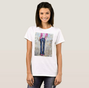 Donna j. West Pink Blazer T-shirt