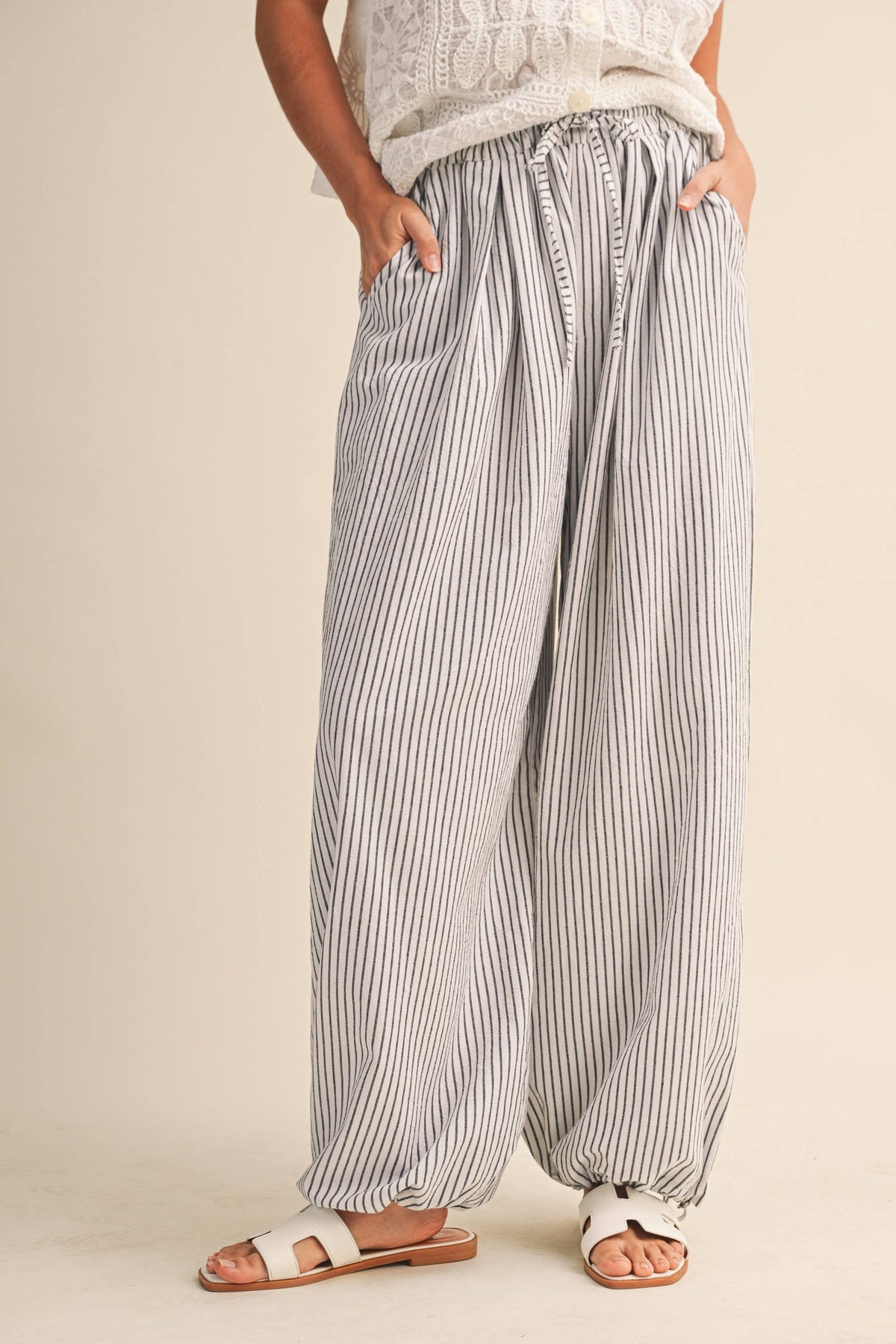 Striped Balloon Pant-Klesis  IP1494