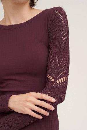 Wide Textured L/S Top-NIKIBIKI - NS8430