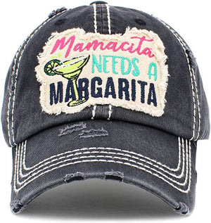 Vintage Patch Hat Mamacita needs a Margarita -Funky Junque