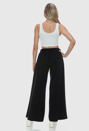 Raw edge wide leg pant-P29-KB02