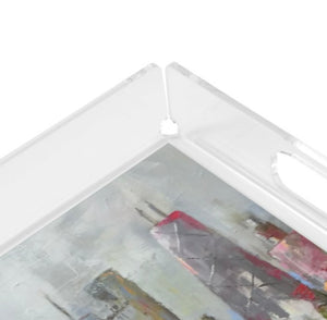 Donna j. West Pink City X-Large Acrylic Tray