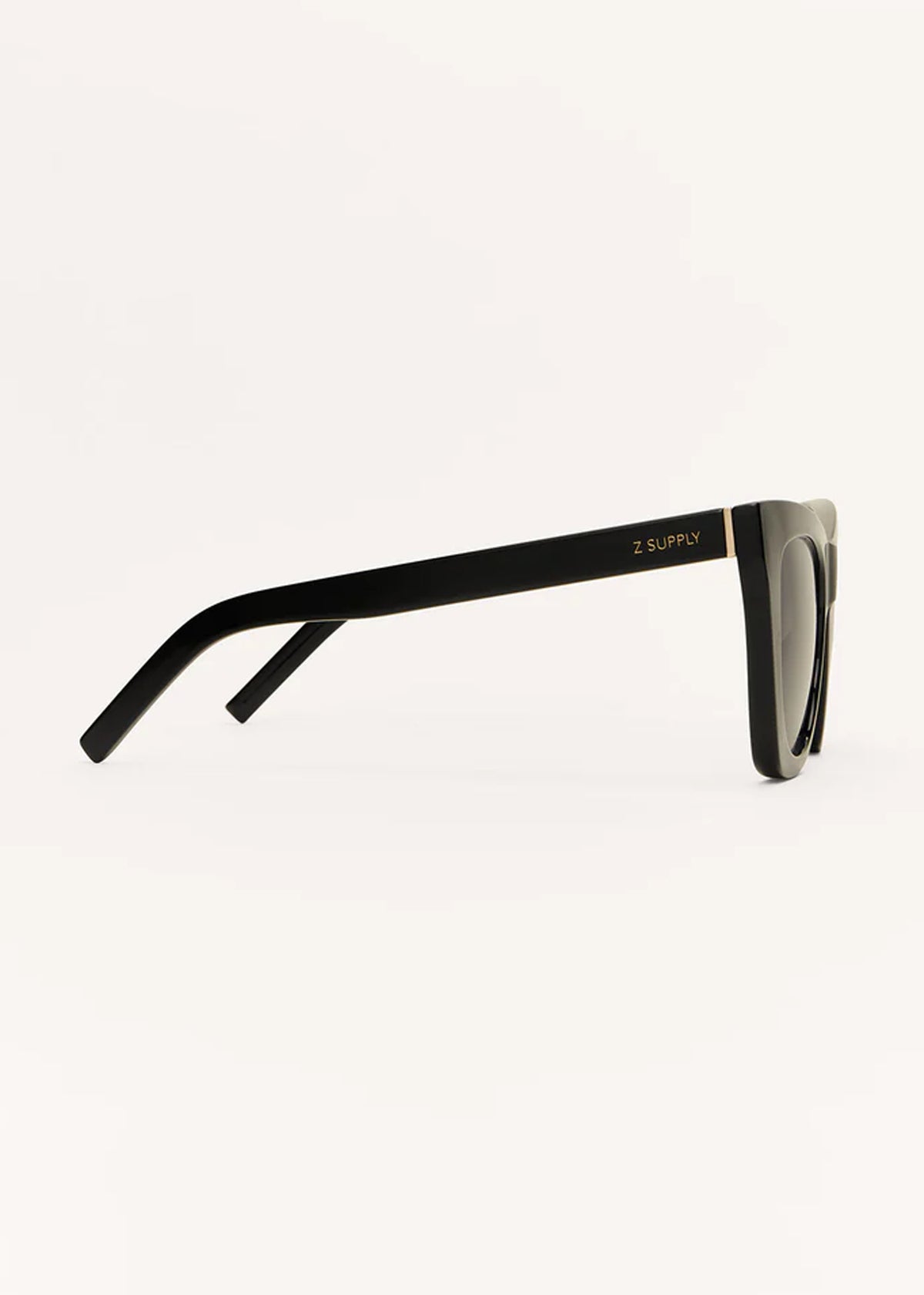 Undercover Polarized Sunglasses in Polished Black - Z Supply
