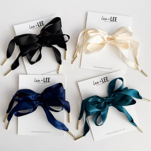 Leo & Lee Studio - Satin Sneaker Laces with Gold Aglets – Luxe Shoe Accessory