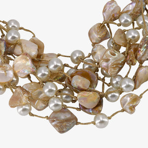 Chunky Shell & Pearl Necklace-Bijoux Envie