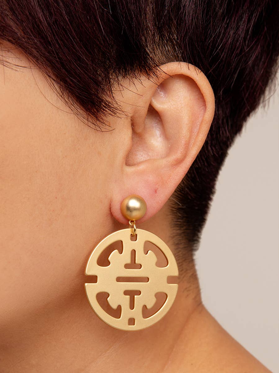 Traveling Pendant Drop Earring-zenzii e2457