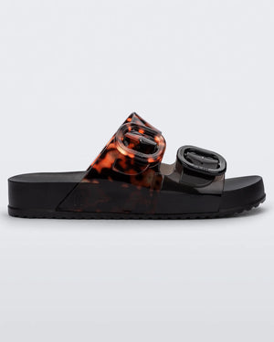 Cozy Slide in Black/Tortoise - Melissa