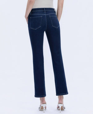 Mid Rise Ankle Slim Straight Jeans-Vervet T6998