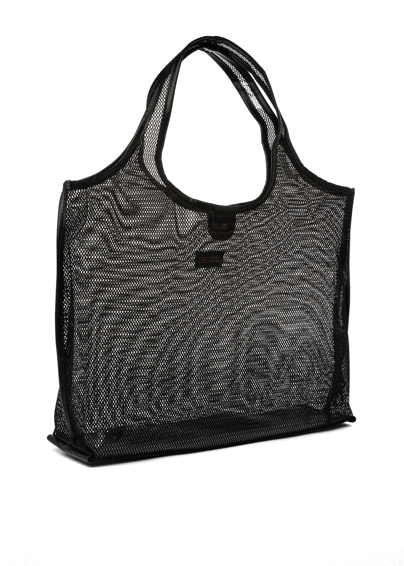Roxy Black Mesh Tote - Haute Shore