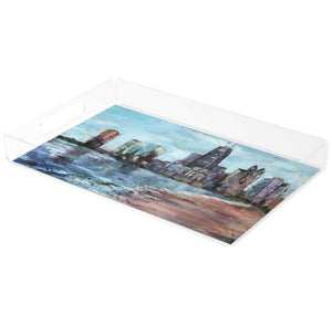 Ellen's City X-large rectangle tray-Donna j. West