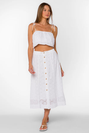 Allura Skirt in White - Velvet Heart
