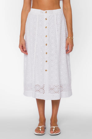Allura Skirt in White - Velvet Heart