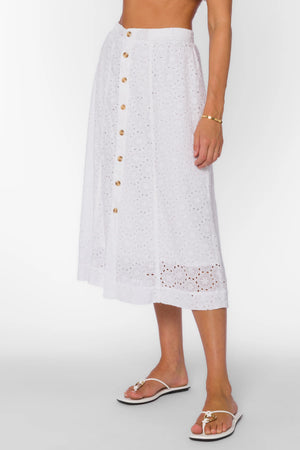 Allura Skirt in White - Velvet Heart